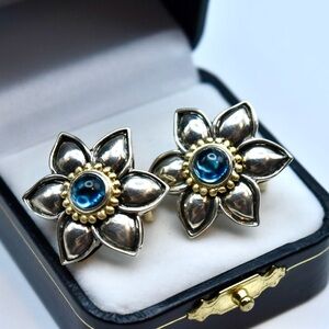 Barbara Bixby Floral Gemstone Earrings